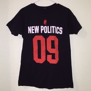 Black NEW POLITICS band T-shirt